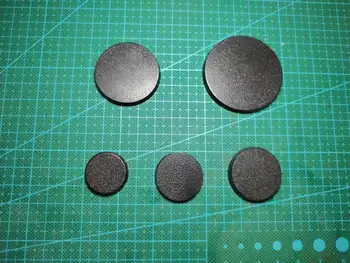  Черна кръгла основа (диаметър: 25 мм, 28,5 мм, 32 мм, 40 мм, 50 мм)