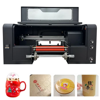 2023 Нова 2 глава Xp600 Uv Dtf принтер печатна машина Евтини Uv Dtf ролка принтер