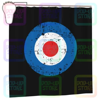 Uomo Target Blu Mods Vespa The Who Pete Townsend Душ завеса Баня завеса вана Екран за вана Добро качество