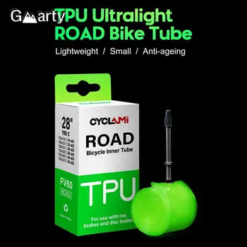Ultralight Bike вътрешна тръба 700c 18 25 28 32 Road MTB велосипед TPU материал гума 60mm 80mm дължина френски клапан супер светлина
