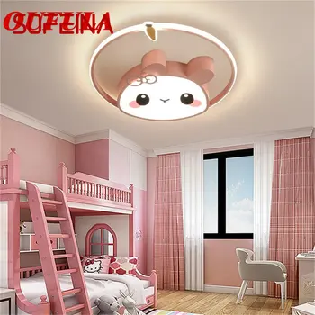 SOFEINA Детска таванна лампа Репички и зайци Модерна мода, подходяща за детска стая Спалня Детска градина