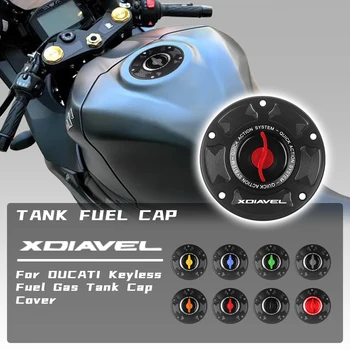 Капачка за резервоар за гориво за DUCATI XDIAVEL 2016-2020 XDIAVEL S 2016-2020 DIAVEL 2011-2018 Аксесоари за мотоциклети Капак на резервоара за газ без ключ