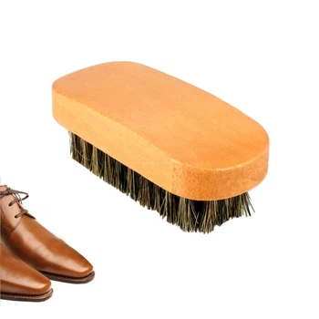 Свинска коса обувки блясък четки с конски косми четина за ботуши обувки грижа почистване четка за велур Nubuck обувка