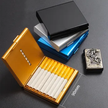 Метална кутия за цигари Калъф Creative Folio цигарена кутия Пушене на цигарена кутия Джобен джоб за цигари Кутия за капак