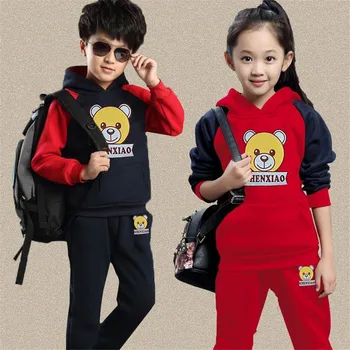 Boys Girls Clothes Set Kids Spring Autumn Tracksuits Baby Boys Hooded Jackets + Pants Sports Suit Children Clothing Set 120 ~ 160