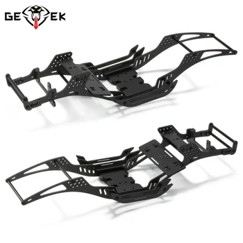 Carbon Fiber LCG Chassis Kit Cheater Rigs Frame with Delrin Skid for 1/10 RC Car Crawler SCX10 II Element Enduro Comp Builds