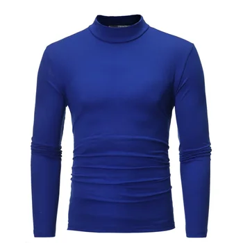 A2496 яка мода термобельо мъже макет врата основни тениска блуза пуловер дълъг ръкав отгоре