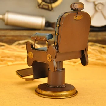 Железен модел декорации творчески занаяти бръснарски стол микро-метална декорация творчески дом обзавеждане ламарина