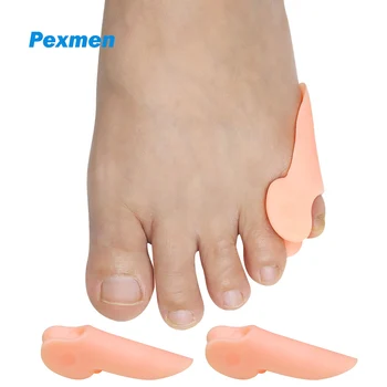 Pexmen 2Pcs гел шивашки подложки Pinky Toe Bunion коректор Малък пръст сепаратор протектор за мазоли блистери и мазоли
