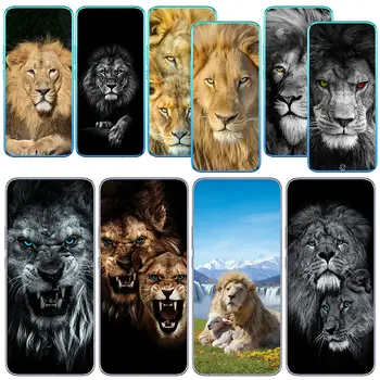Wild The Lion Animal Cover Калъф за телефон за Samsung Galaxy A04 A14 A23 A34 A54 M23 M33 M52 M53 M30S M31 M51 M21 мек корпус