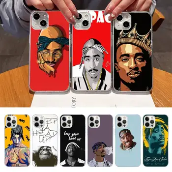 2Pac Tupac Amaru Shakur Калъф за телефон за Iphone 7 8 Plus X Xr Xs 11 12 13 Se2020 Мини мобилни Iphones 14 Pro Max Case