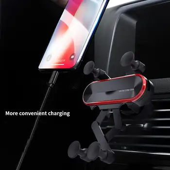 Държач за телефон, монтиран на автомобил, с дизайн против разклащане и поддръжка на вентилационните отвори за сигурно и стабилно поставяне на телефона по време на пътуване