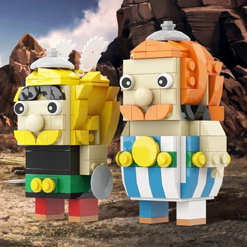 MOC Астерикс и Обеликс Brickheadz тухли аниме екшън фигури комичен характер кукла строителни блокове образование играчки за подарък