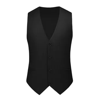 Официален мъжки жилетка черен сив голям размер мъжки социален бизнес работа жилетка жилетка мъже сватбена рокля костюм жилетки якета 4XL 5XL