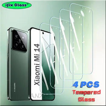 4Pcs закалено стъкло за Xiaomi Mi 14 13 13T Xiaomi14 Xiaomi13T Mi14 Mi13T в защитен стъклен филм с пълно покритие