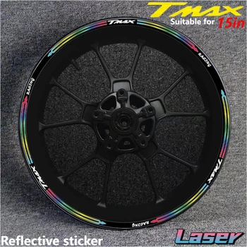За TMAX 500 530 560 SX Светлоотразителни аксесоари за мотоциклети Модификация на гумите на колелата Стикер Hub Водоустойчиви стикери Лента за ивици на джантата