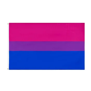 JimonFlag Бисексуален флаг на гордостта ЛГБТ размер 90 * 150cmРозов син флаг на дъгата Бисексуална гордост ЛГБТ флаг
