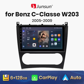 Junsun V1 AI Voice Wireless CarPlay Android Auto Radio за Mercedes Benz C Class W203 2005-2009 C200 C230 C240 C320 C350